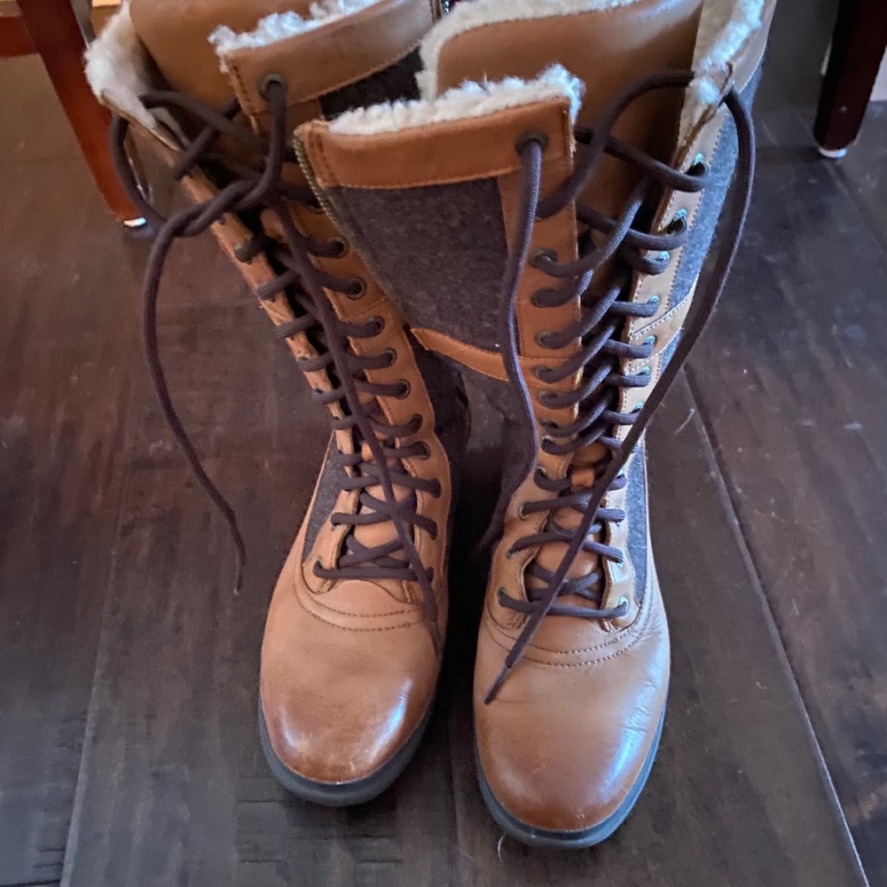 Ugh tall lace up boots